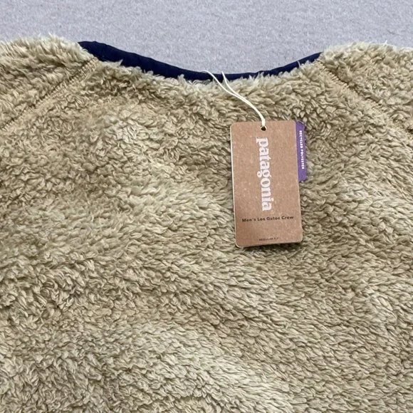 Patagonia Men's Deep Pile Los Gatos Crew Pullover Fleece Khaki/Beige Size M NWT - Picture 9 of 9